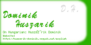 dominik huszarik business card